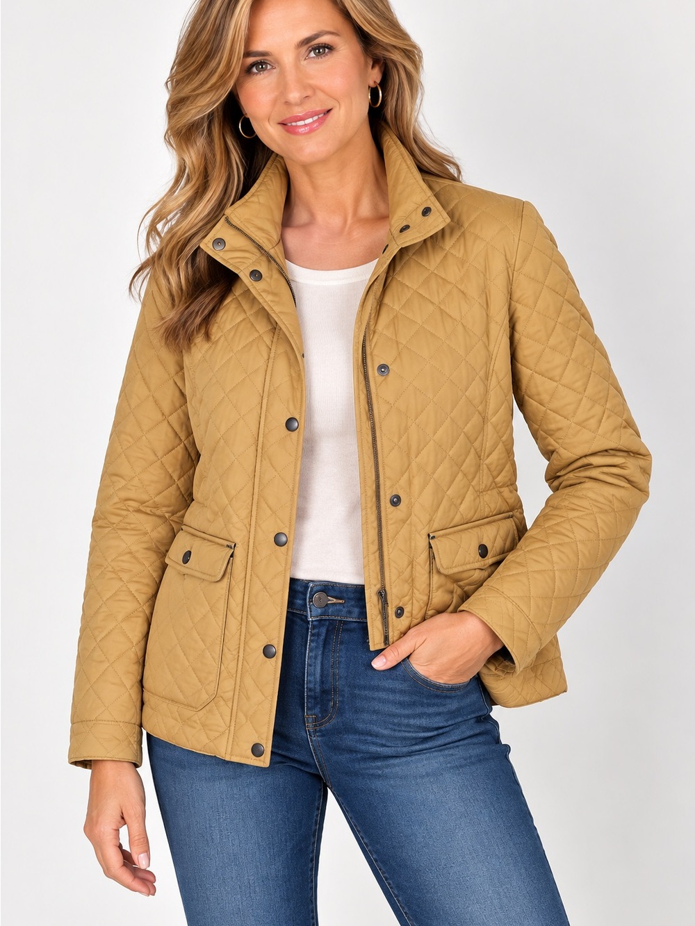 Chadwicks Apparel Quilted Mustard Jacket M